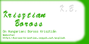 krisztian boross business card